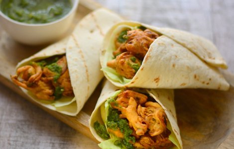 Chicken Pakora wrap